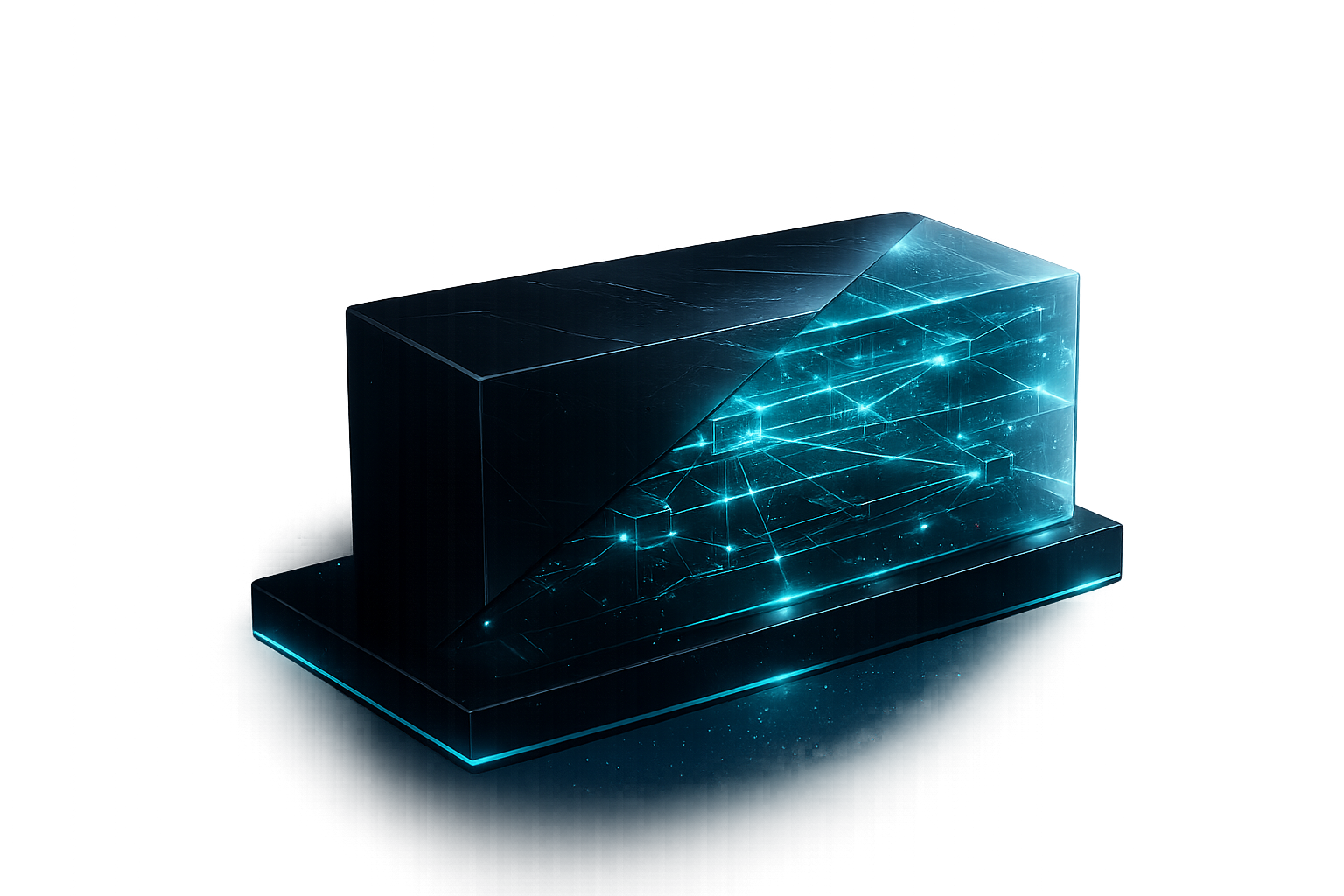 Half-revealed system showing Artivex preview-before-pay — see your custom software working with real data before activating production